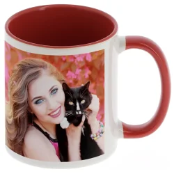 Impression mug personnalisable rouge