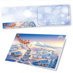 Support cartonné pour photo d’élève sur le thème de Noël