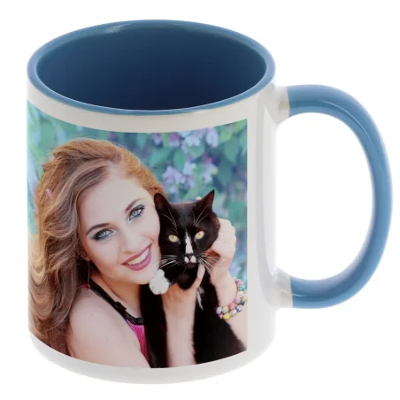 Impression mug personnalisable bleu