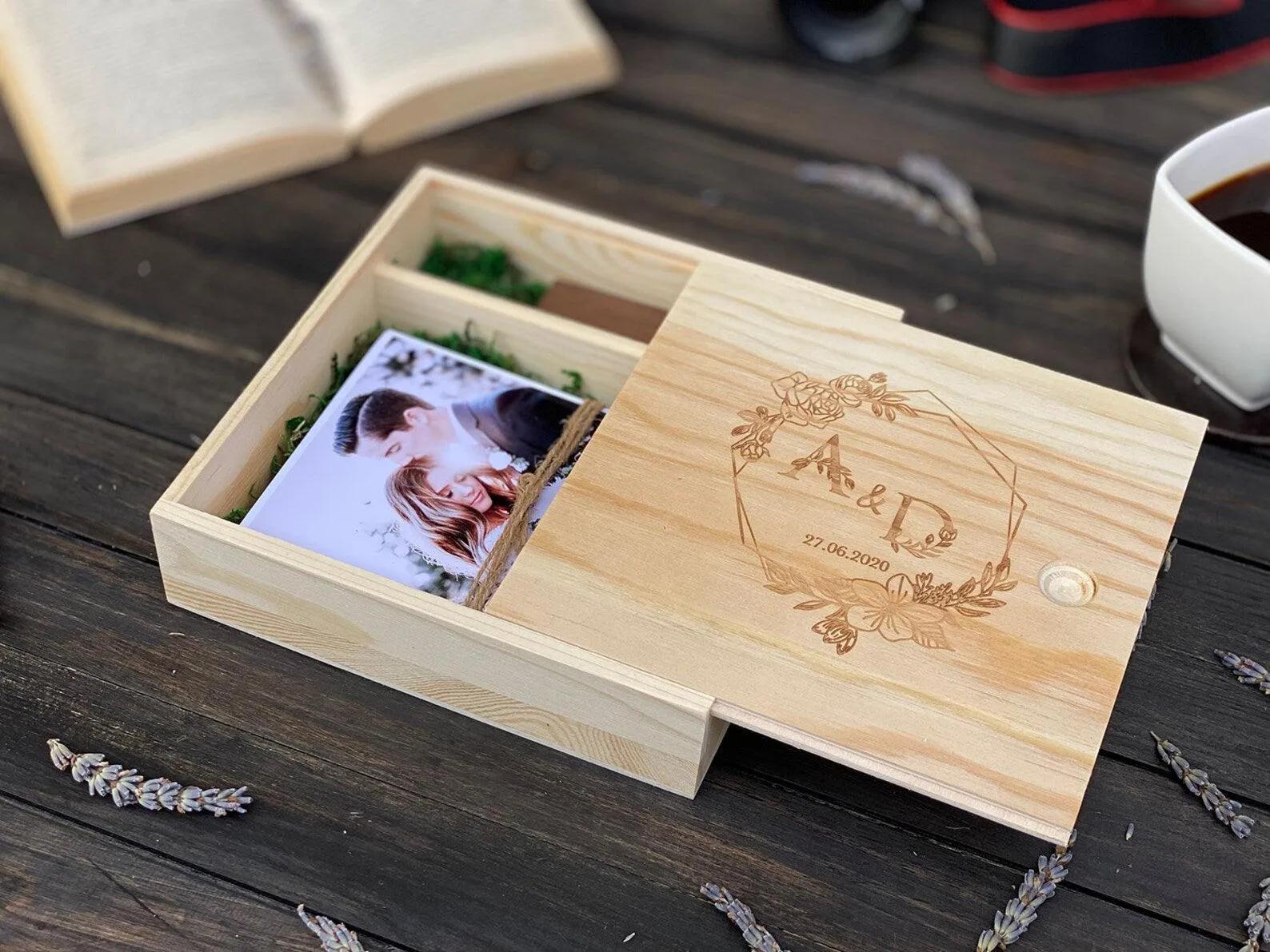 Coffret photo personnalisé avec clé USB