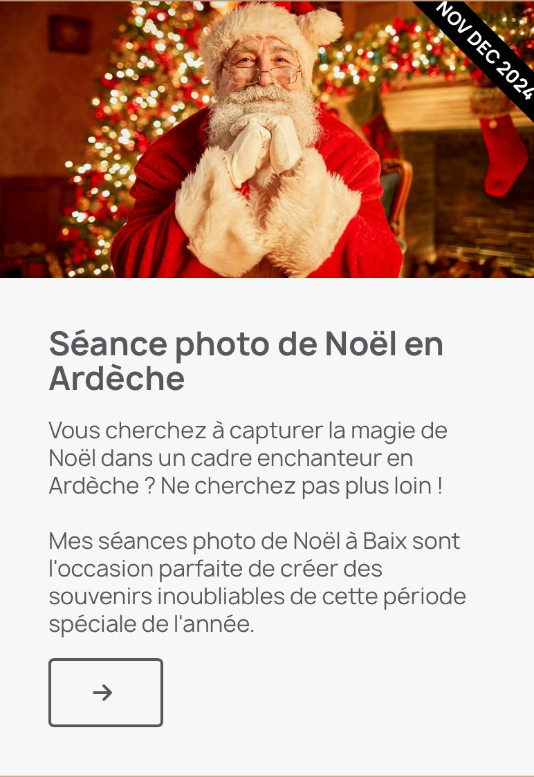 Seance photo noel à Baix