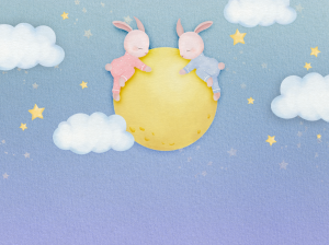 Lapin rose et Bleu Ecran 1