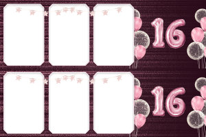 Anniv Ballon 16 Rose 12