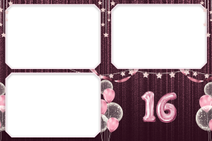 Anniv Ballon 16 Rose 14