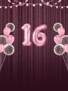 Anniv Ballon 16 Rose Ecran 2