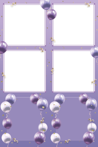 Anniv ballon violet 1