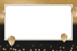 Anniv ballon or et noir 13