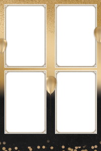 Anniv ballon or et noir 5