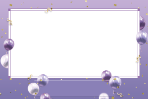 Anniv ballon violet 14