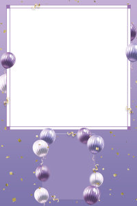 Anniv ballon violet 6