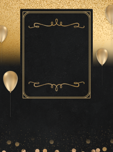 Anniv ballon or et noir Ecran 2