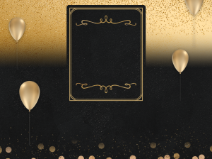 Anniv ballon or et noir Ecran 1