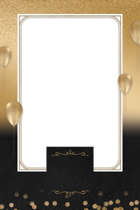 Anniv ballon or et noir 8